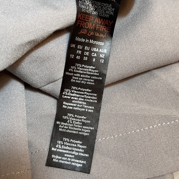 NWT Boohoo Light Gray Tall Wide Leg Trousers - Picture 11 of 11